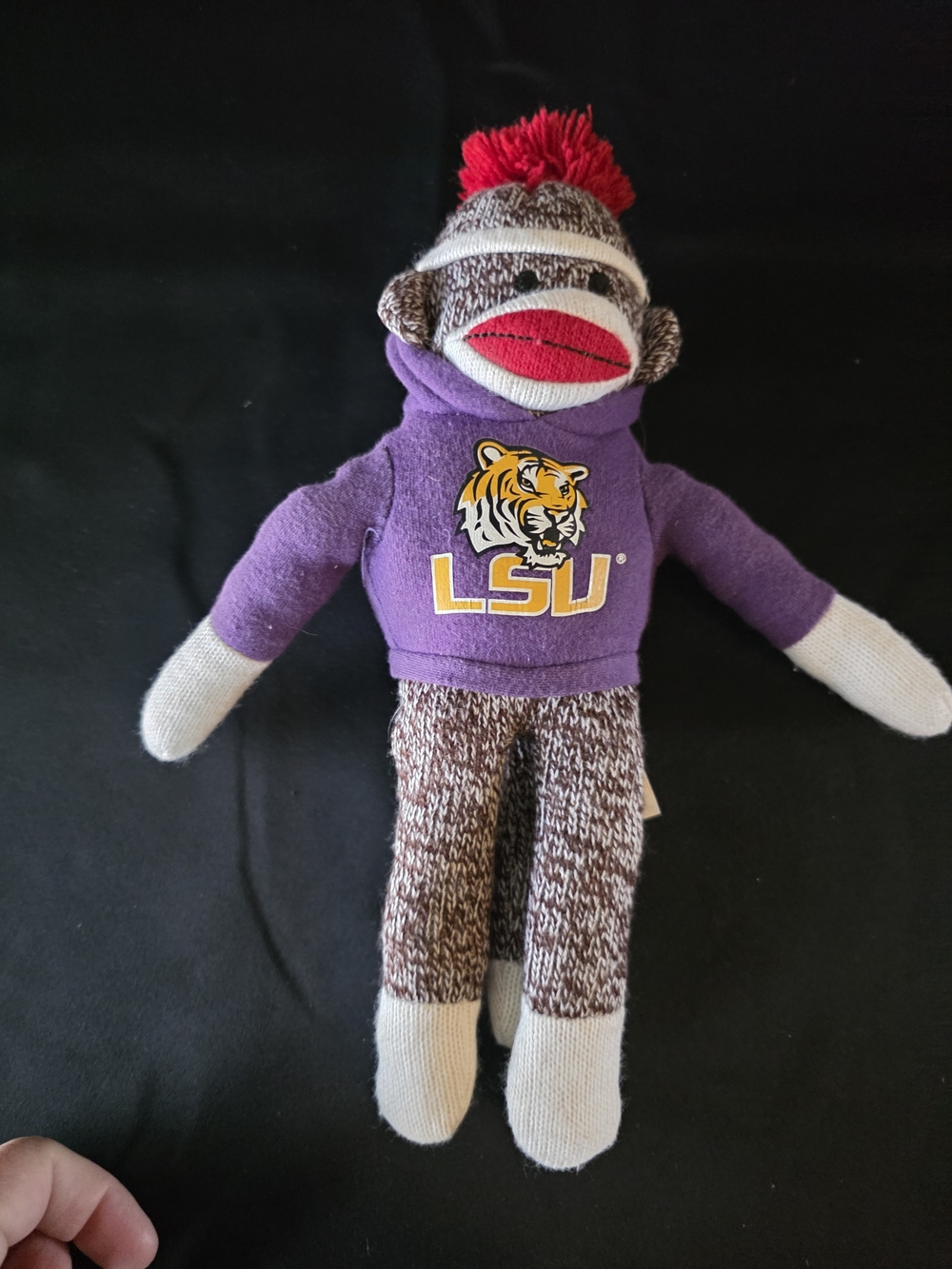 LSU Purple Tiger Logo Sock Monkey Plush